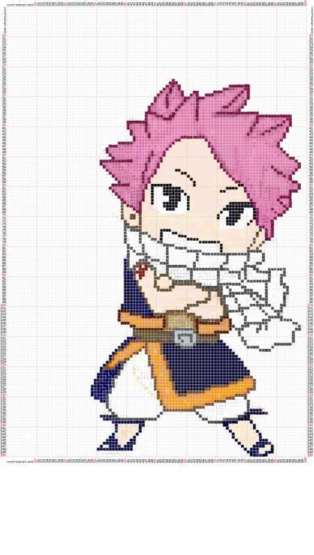 Нацу Драгнил пиксель арт