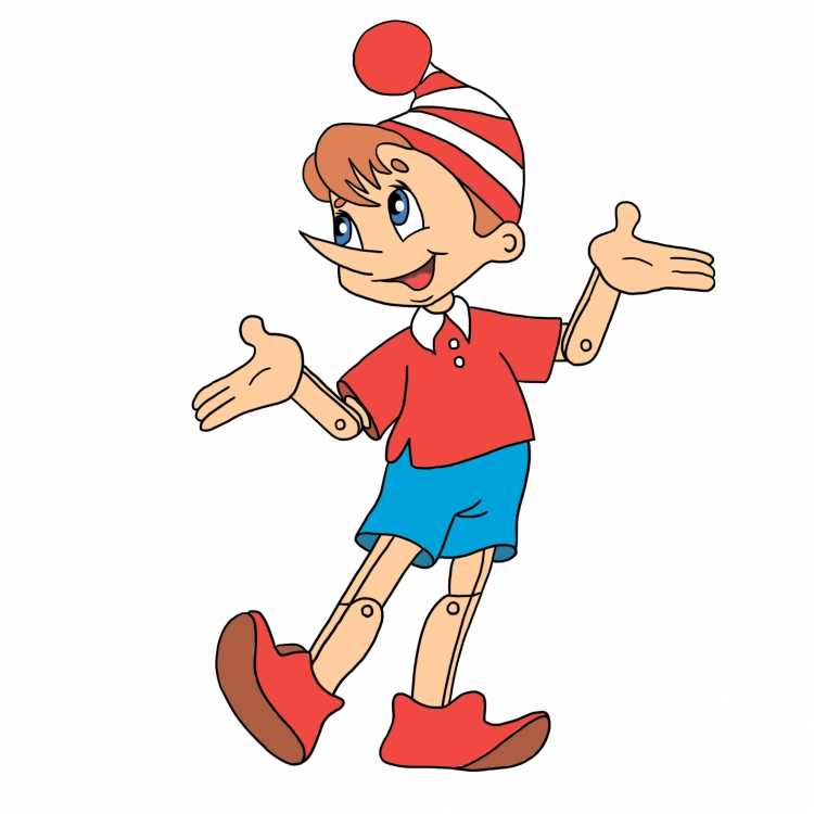 Буратино рисунок