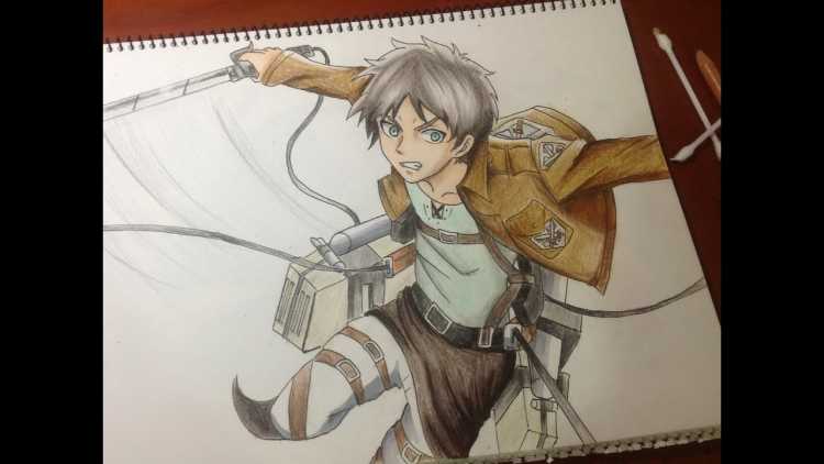 Аниме для срисовки атака титанов