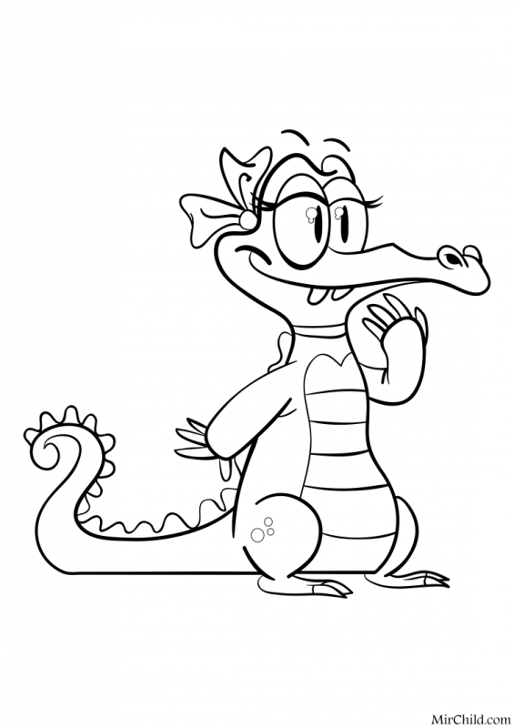 Крокодил карандашом