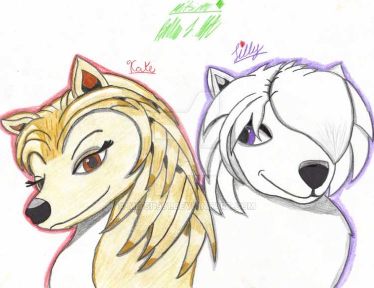 Аниме волки Альфа и Омега