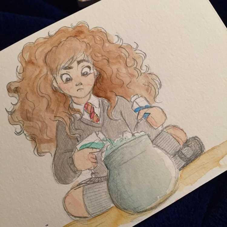 Гермиона Грейнджер скетчинг