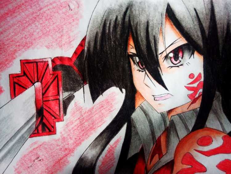 Аниме для срисовки убийца акаме