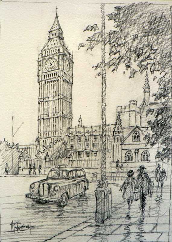 Англия карандашом