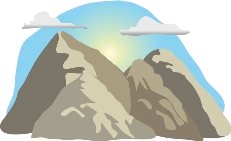 Горы рисунок