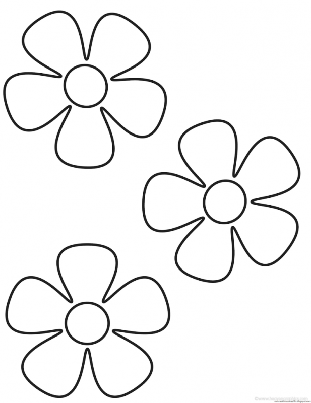 Цветок для раскрашивания детям