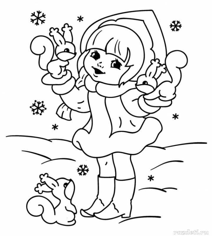 Раскраска Снегурочки