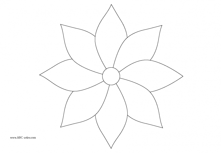 Раскраска цветочек