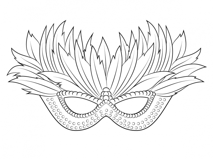 Карнавальная маска раскраска