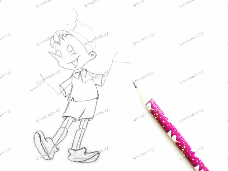 Рисунок Буратино карандашом для детей