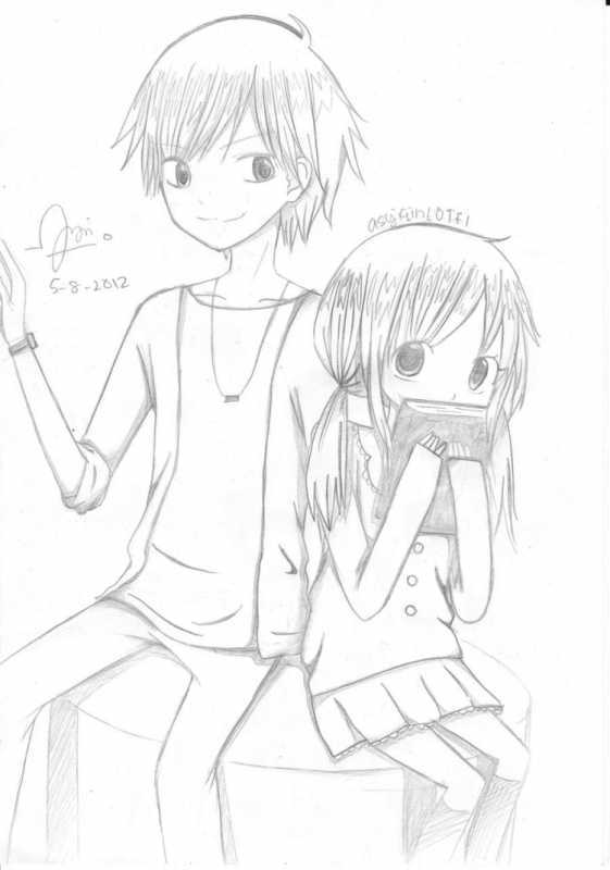 Аниме мальчики и девочки для срисовки