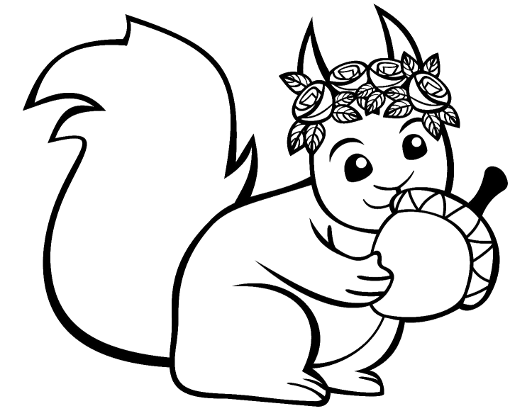 Милые белочки раскраски
