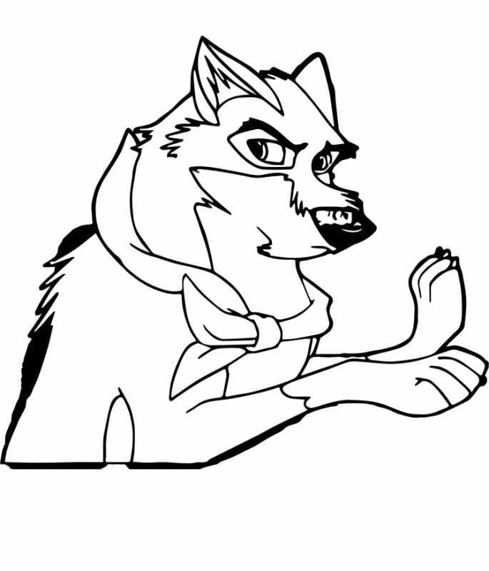 Раскраска волк