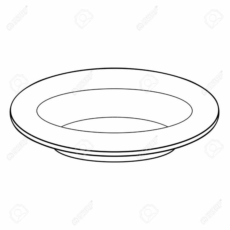 Трафарет глубокой тарелки