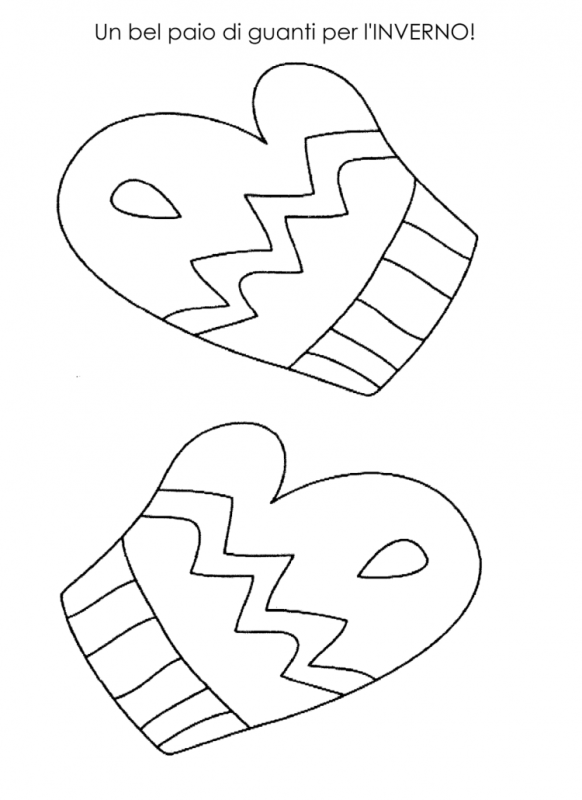 Трафарет варежки