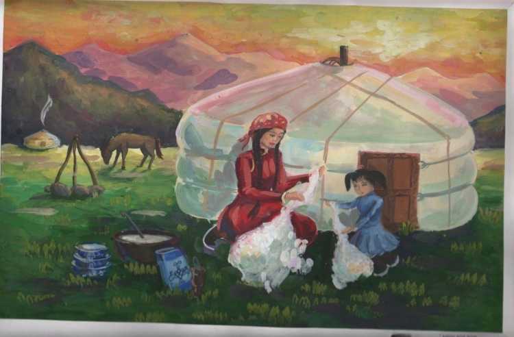 Юрта рисунок