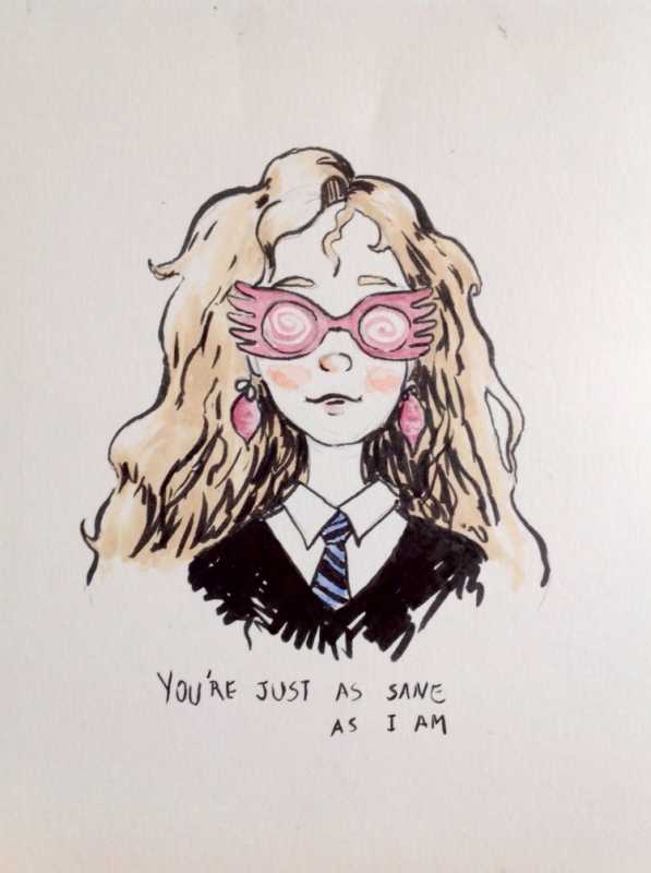 Полумна Лавгуд в очках арт