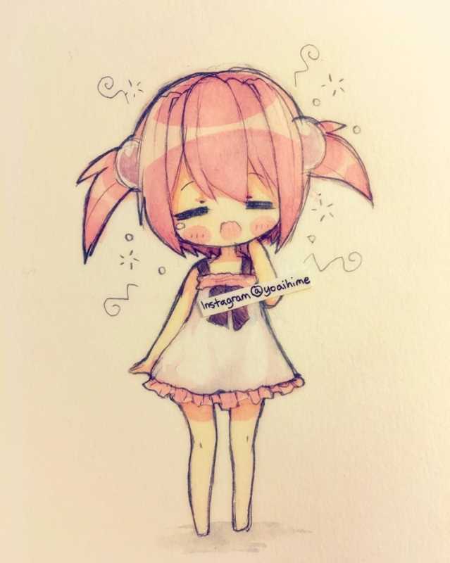 Срисовки лёгкие аниме девочек