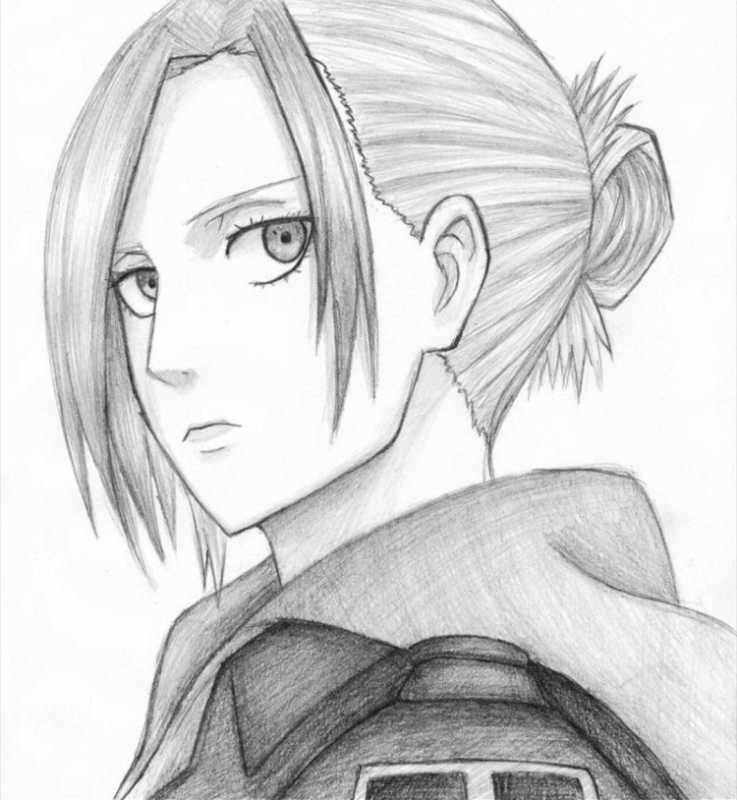 Аниме для срисовки атака титанов