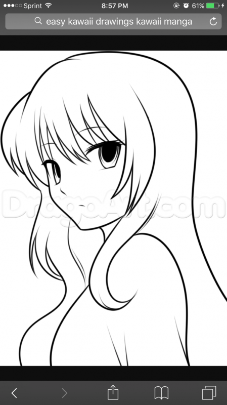 Аниме девочки для срисовки легкие
