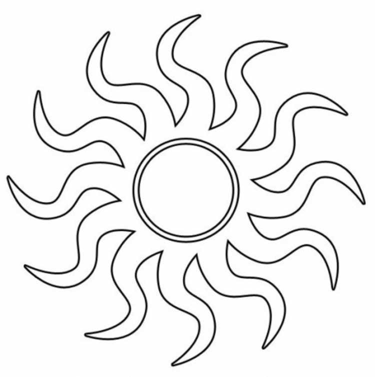 Солнце раскраска