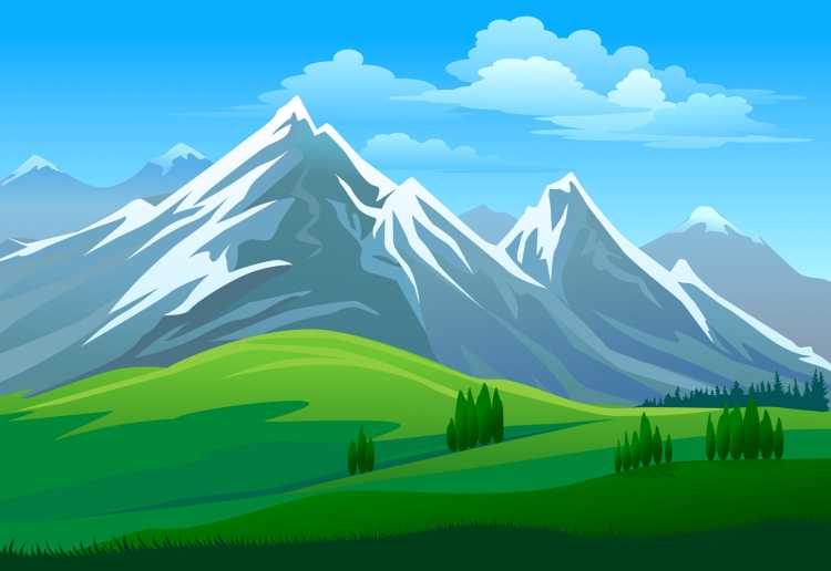 Детский фон горы