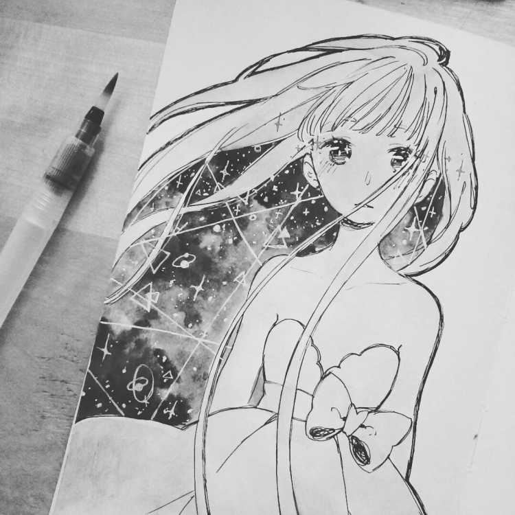 Идеи для скетчбука в стиле аниме