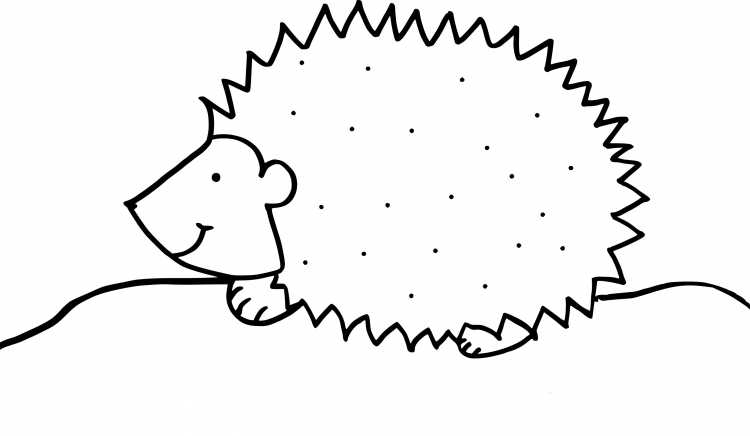 Ёжик раскраска для детей распечатать половина формата а4