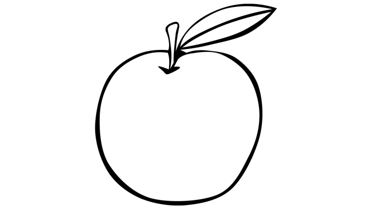Яблоко раскраска