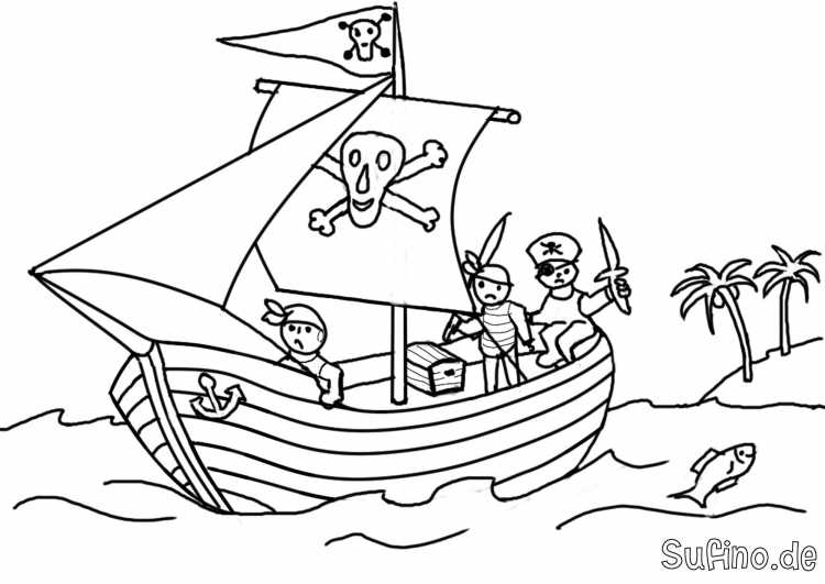 Детские раскраски кораблик