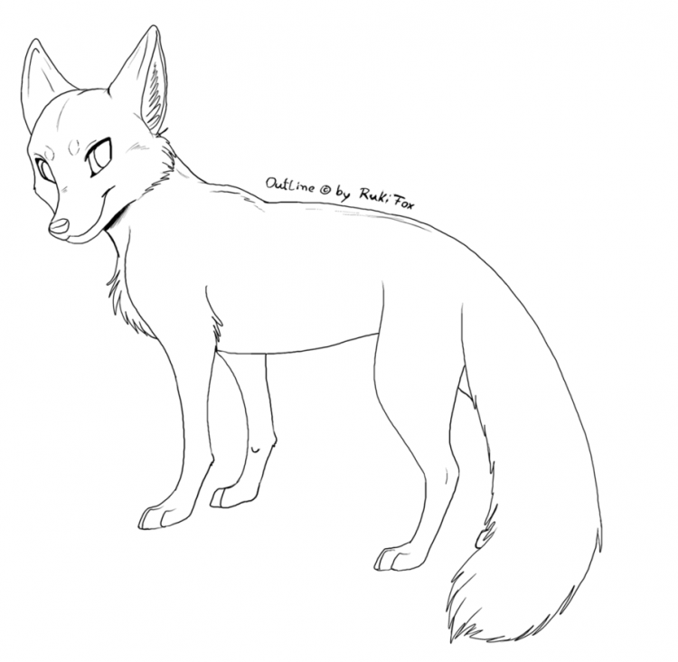 Нарисовать лису карандашом