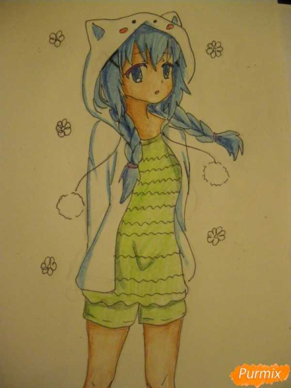 Пижамы аниме срисовать