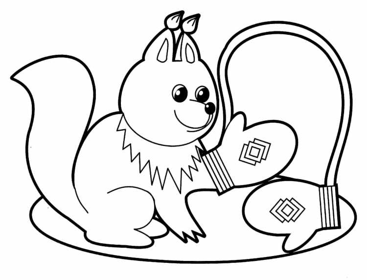 Белочка раскраска для детей