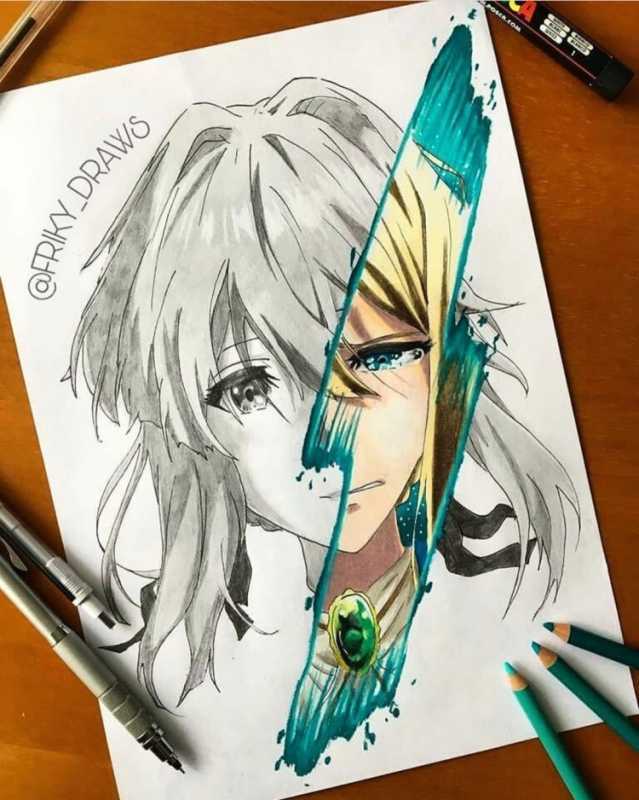 Вайолет Эвергарден рисунок