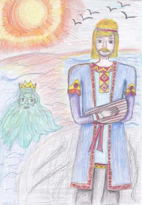 Садко рисунок карандашом