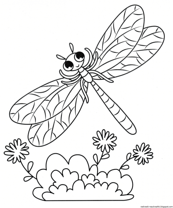 Раскраски для малышей насекомые