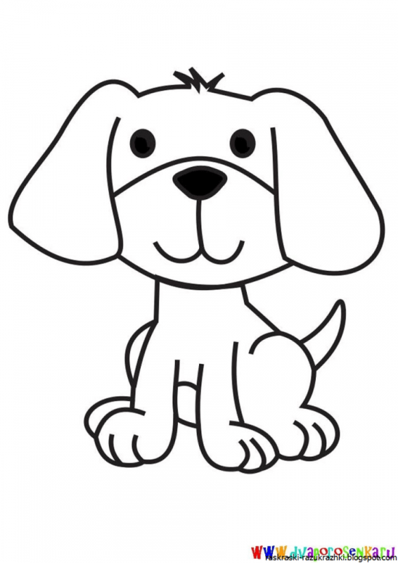 Раскраски для девочек собаки и щенки