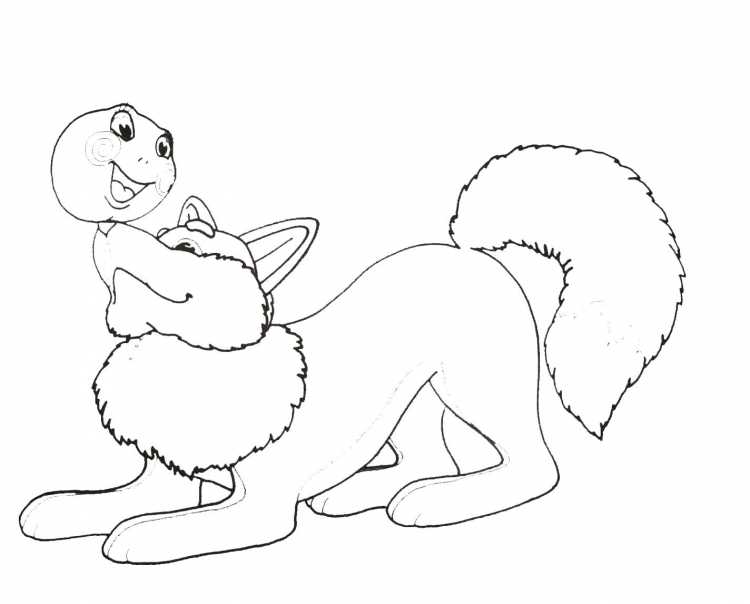 Раскраска Лисичка