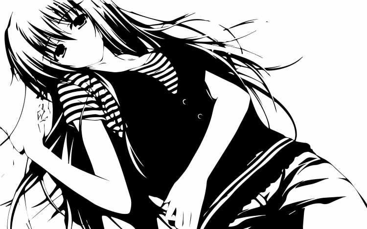 Аниме чёрно белые