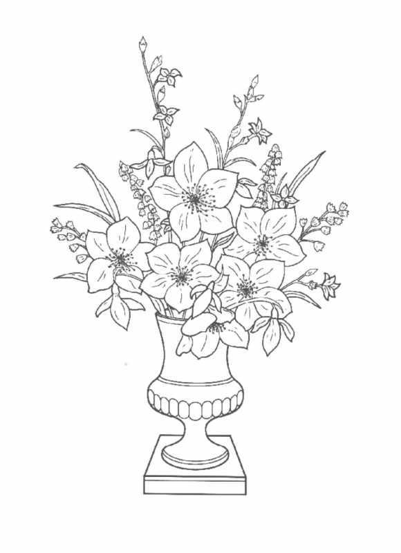 Раскраска букет роз