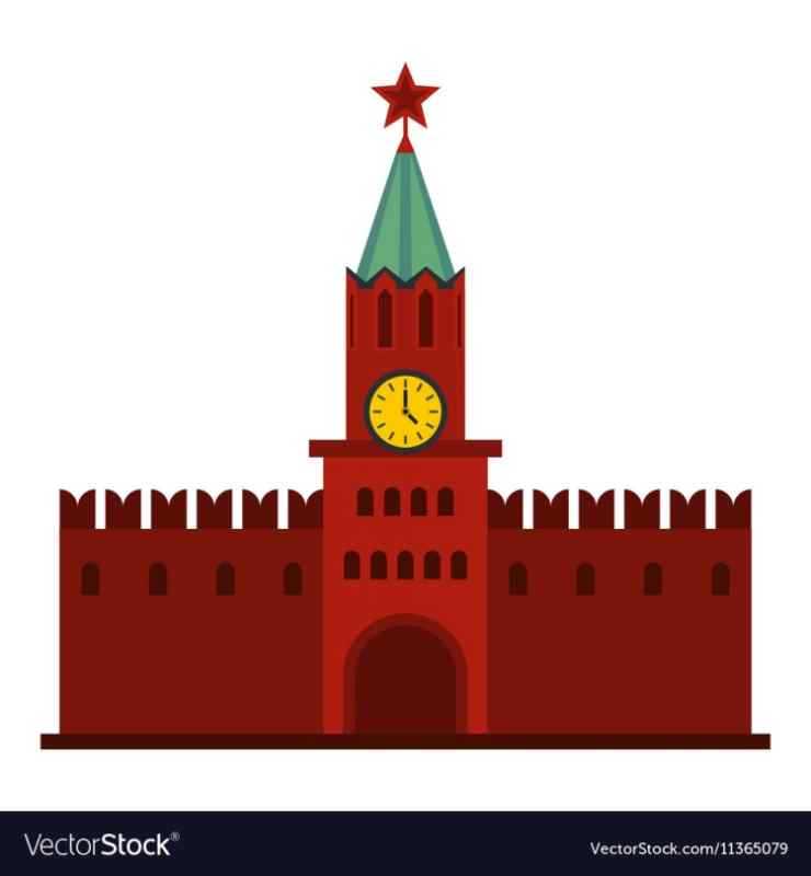 Спасская башня Кремля рисование