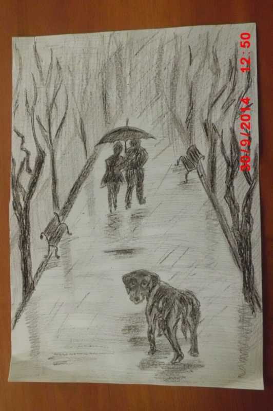 Рисунок на тему бездомные животные