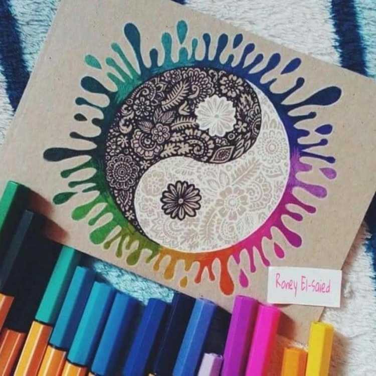 Рисунки в альбоме фломастерами