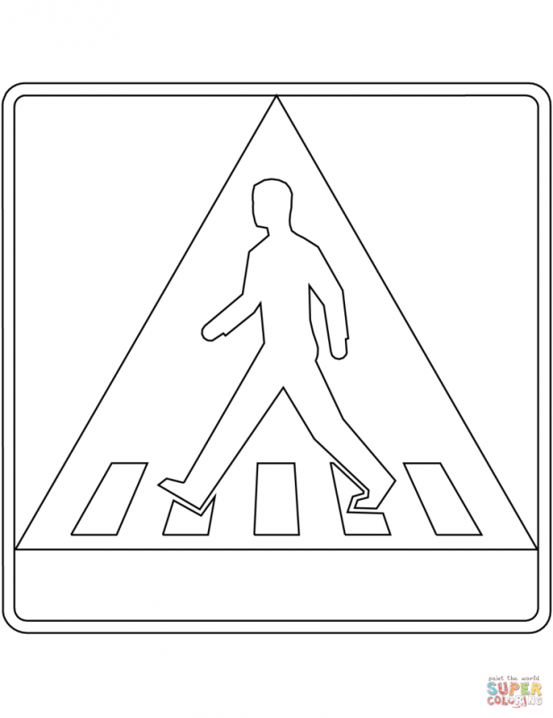 Раскраски знаков дорожного движения для детей