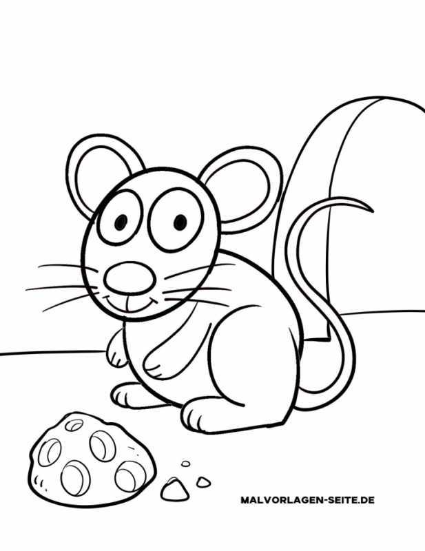 Новогодняя мышка раскраска для детей