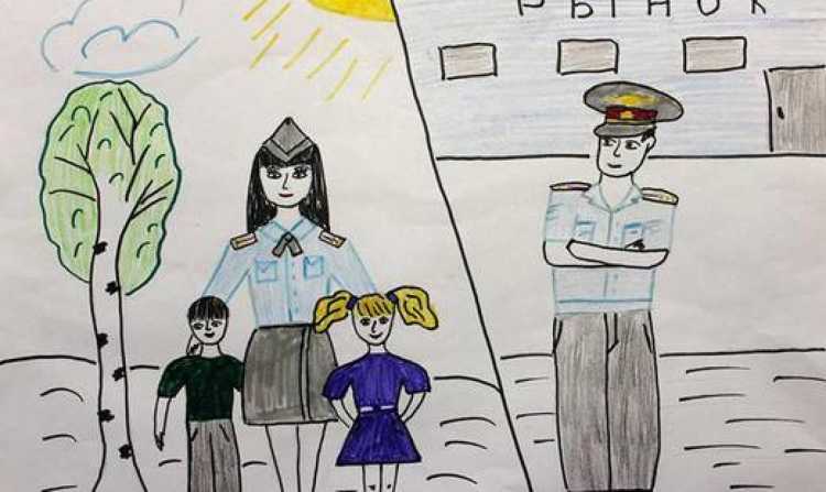 Рисунки про полицию на конкурс