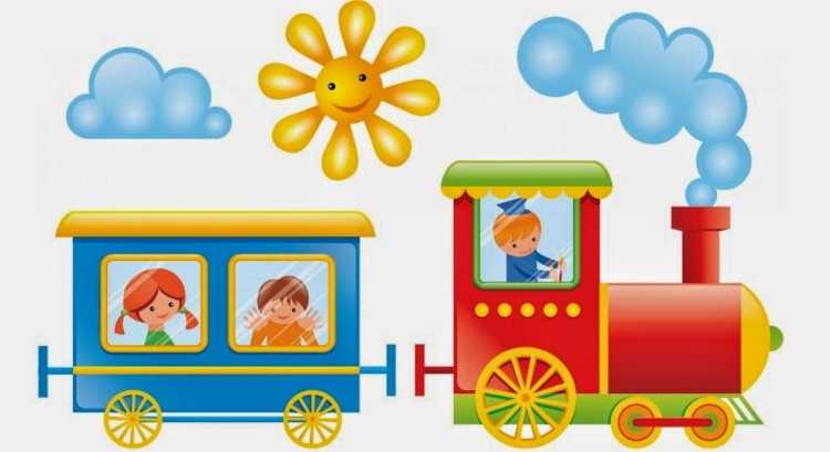 Детский паровозик с вагончиками