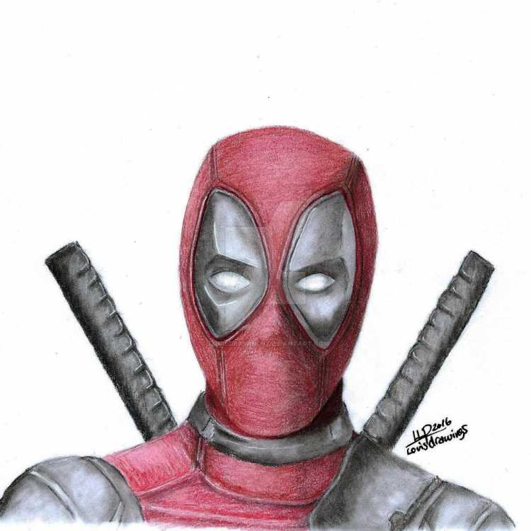 Дэдпул рисуннки лёгкие