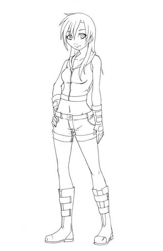 Аниме волосы девушек для раскрашивания