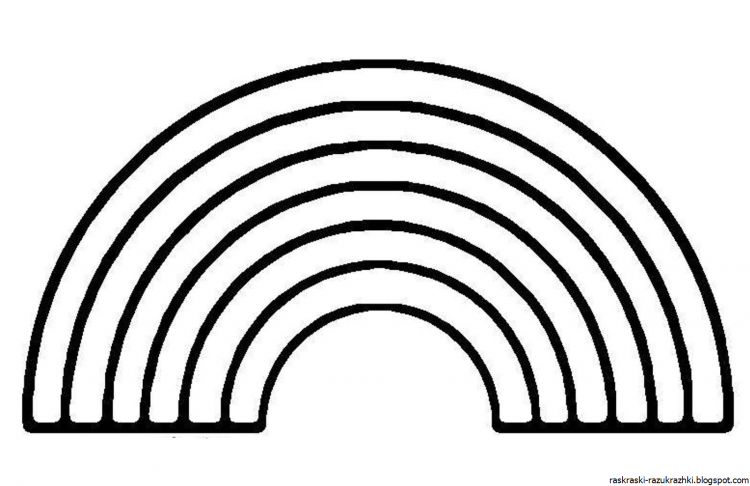 Раскраска Радуга необычная